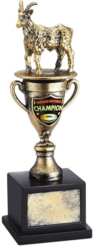 Tondiamo Fantasy Fußball Trophäe 2025 Goat Trophy Award Funny Toilet Bowl Award Greatest of All Time for Competitions First Last Place Champions Winner Loser