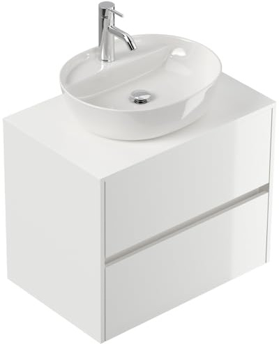 Magnolia Home Badmöbel Taifun 80cm mit ovalem Aufsatzwaschbecken