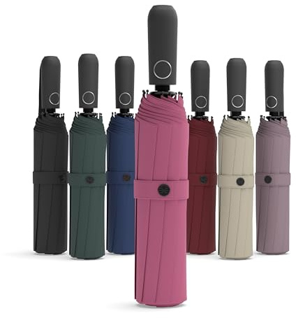 Sapor Design Premium Regenschirm mit Lotus Effekt | sturmfest, windsicher, Auf-Zu-Automatik | edler & eleganter Schirm | stilvoller Taschenschirm (Umbrella) | ESSENTIAL