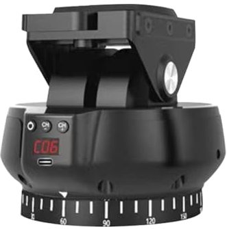 Bnnlqpsttg Gimbal panorámico doble, Gimbal inteligente eléctrico de 360 grados con control remoto eléctrico para cámara deportiva, estabilizador de teléfono móvil con control remoto eléctrico