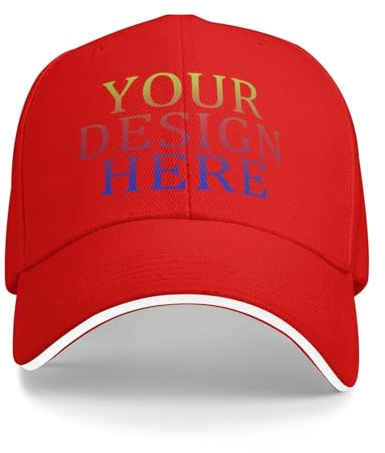 AMZLRR Baseballkappe personalisiertes Cap selbst gestalten mit Foto/Logo/Text gestalten | Verstellbare Cap für Männer & Frauen