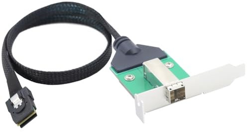 Eeuye Adattatore per Server Dati Mini SAS HD SFF-8644 Femmina Esterno da 12G A Mini SAS SFF-8087 36P