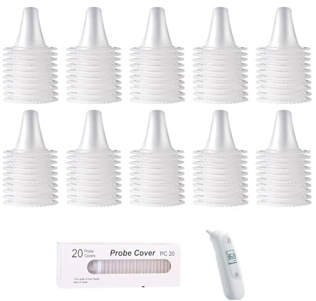 100Pcs Ear Thermometer Probe Covers,Refill Caps Thermometer Covers,Thermometer-Caps,Refill Caps Replacement, for Braun Various Types of Digital Thermometers