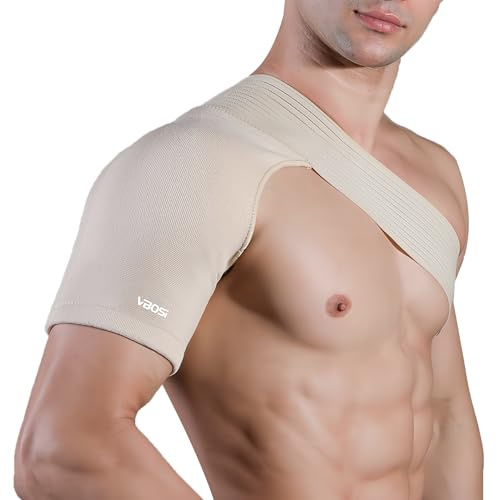 Jyinelx Shoulder Support for Men and Women, One Size Fits All Shoulder Brace, Adjustable Compression Sleeve Support, including Bendable Arm Sling, Aid Sleep and Cope with Injuries