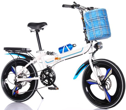Faltbares Fahrrad, 20-Zoll-Faltrad – leichtes und tragbares Citybike – 6-Gang-Kompaktrad für Damen und Herren, 20 Zoll