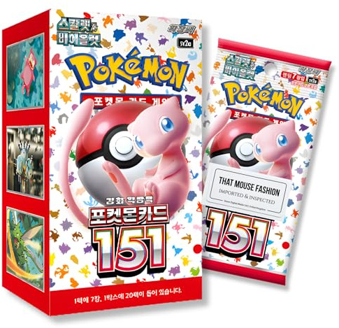 151 Koreanische Booster-Box, TCYM-Authentifiziert, koreanische Pokemon-Karten, Pokemon 151-Booster-Box, Pokémon-Serie Scharlachrot und Violett