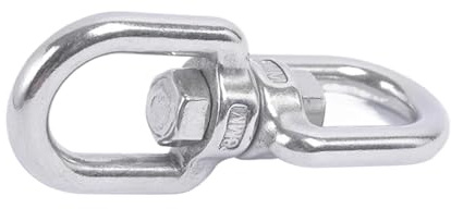 SITBXO Pivotant à Double extrémité Lot de 10 Anneaux Chaîne Pivotants en Acier Inoxydable 304, Forme 8, avec Crochet Connexion Et Rotation À 360°(OO Type M8)