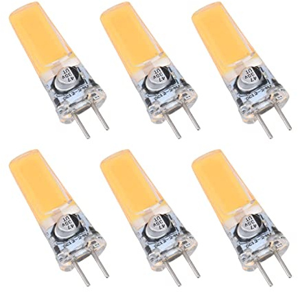 Yechiry GY6.35 Lampadina 5W COB Soluzione di Illuminazione per Lampadari e Plafoniere 6 Pezzi (Bianco caldo)