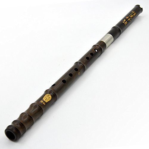 OrientalMusicSanctuary Recovered Aged Rosewood Chinese Vertical Xiao Flute - Chinese Shakuhachi Wooden Bamboo-Flute (Key of F)
