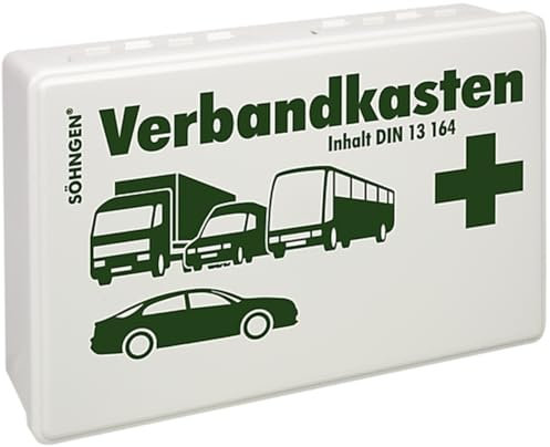 Söhngen KFZ-Verbandkasten Kunststoff weiß mit Füllung Standard DIN 13164