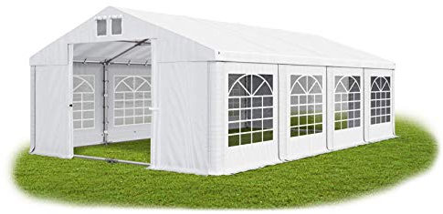 Das Company Tente de fête Blanc 4x8m l'epreuve de l'eau 560 g/m2 La toille PVC Construction Summer Plus Construction de planchers et renforcement de la toiture