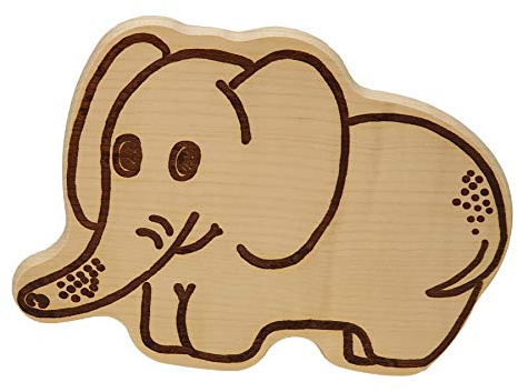 DEKOFANT Frühstücksbrettchen Holz Elefant 29 x 23 x 1,5 cm