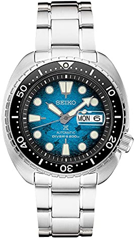 Seiko Analoge Automatikuhr für Herren mit Edelstahlarmband SRPE39K1, weiß, Armband