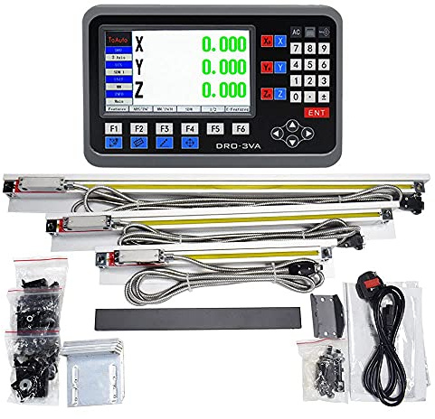 Kit display digitale a 3 assi Fasttobuy lettura digitale con scala lineare in vetro TTL di precisione 5um per tornio CNC macchina EMD