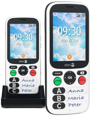 Doro 780X Black/White 2.8 4GB 4G Dual SIM Unlocked & SIM Free Mobile Phone