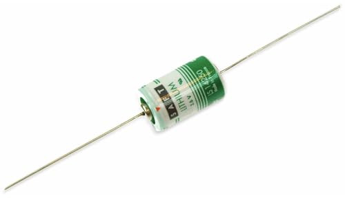 SAFT Batteria al litio LS 14250-CNA, 1/2AA, con filo assiale, 3,6 V, 1200 mAh