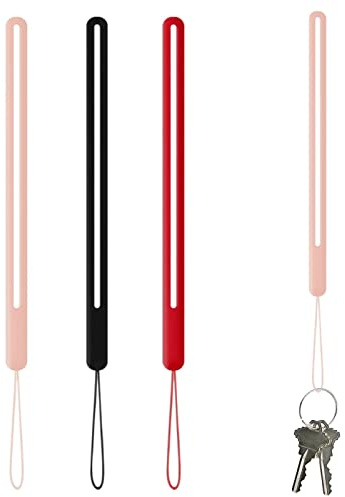 Dragonne, petites breloques courtes en caoutchouc de silicone, pour téléphone, badge, porte-clés, portefeuille, clé USB A/a