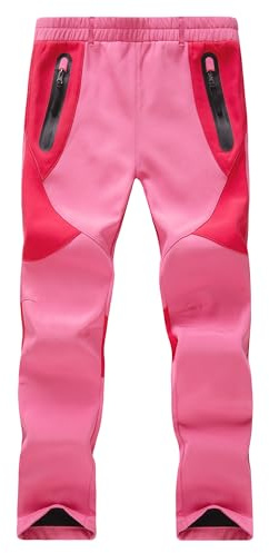WULFUL Kids Waterproof Snow Ski Pants Boys Girls Outdoor Winter Fleece Hiking Insulated Snowboard Pants