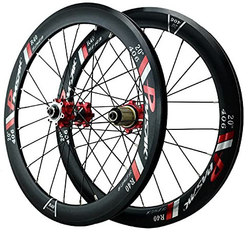 DYSY Fahrradradsatz 20 Zoll 22 Zoll, Aluminiumlegierung Hybrid/Bergrand Abgedichtetes Lager V Bremsrad 24 Loch für 7-12 Speed Laufräder (Farbe : Rot, Size : 22 inch)