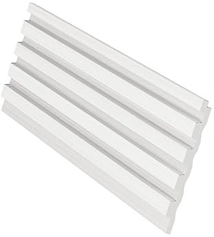 Vente-unique - Panneau mural 3D - Pack de 3,71 m² - Blanc - Lot de 8 pièces - TATIANA