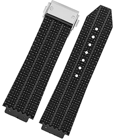 ADAARA Uhrenarmband für Hublot Big Bang Silikon 25 x 19 mm Wasserdicht Herren Uhrenarmband Kette Uhrenzubehör Gummi Uhrenarmband, 25-19mm, Achat