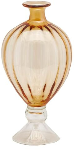 Decor Space Jarrón ánfora elegante con base para flores decoración ambiente interior (jarrón ánfora h 38 cm, ámbar)