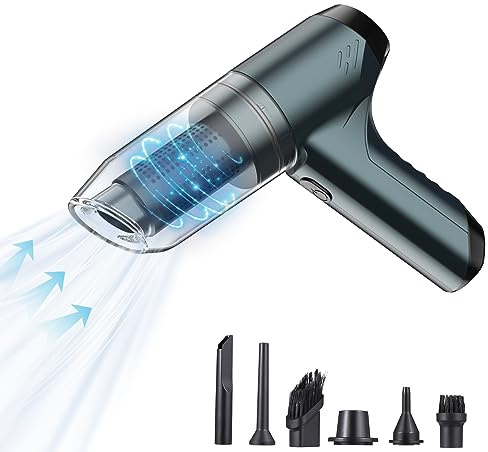 Kavolet Aspirapolvere a mano senza fili, 19 KPa per auto forte, 3 in 1, pulizia della tastiera, 95000 giri/min aria compressa, aspirapolvere da tavolo, aspirapolvere da 120 W ad alte prestazioni