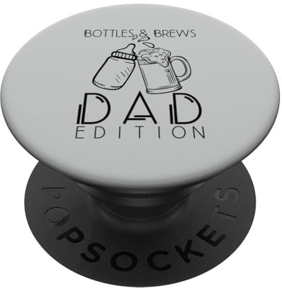Baby Papa Outfit Babyflasche & Bier Vatertag Idee für Vater PopSockets mit austauschbarem PopGrip