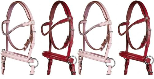 HKM 13046 Gebisslose Trense -Funny Horses 2- für Holzpferde, Rosa, Shetty (Packung mit 2)