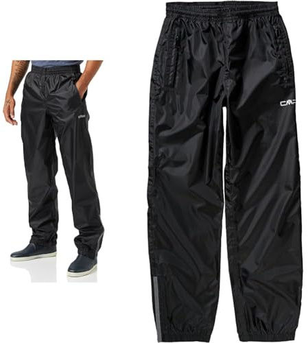 CMP - Regenhose für Herren, Schwarz, M & Jungen Für Kinder Regenhose, Schwarz, 152 EU