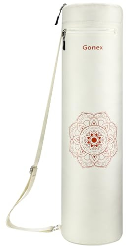 Gonex Yogatasche, Yogamatte Tasche Durchgehender Reißverschluss für Robuste wasserdichte Yogamatten-Tragetasche mit Wasserdichter Fachtasche für Nasse Handtücher Verstellbarem Schultergurt
