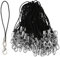 50 Stücke Einfache Handy Lanyard Strap für Schlüssel Schlüsselanhänger,Handyanhänger Schlaufen mit Karabiner,Telefonring Strap Handy Charm Cord zum Pendents USB Schüsselanhänger