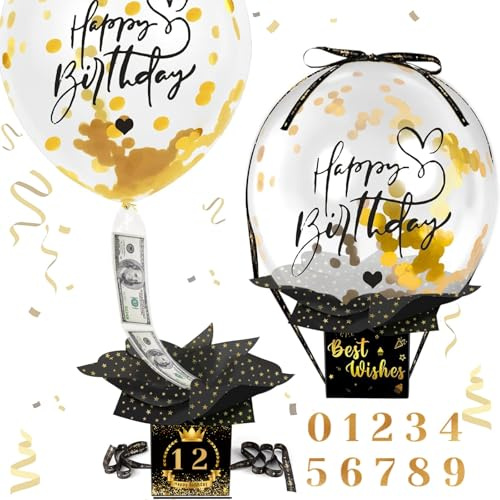 DIY Überraschungsbox mit Luftballons, Geldgeschenke Geburtstag, Geldgeschenke Verpackung, Luftballon Pull Up Geburtstag Geldgeschenk, Geld Geschenkverpackung für Ihre Familie, Kinder, Freunde