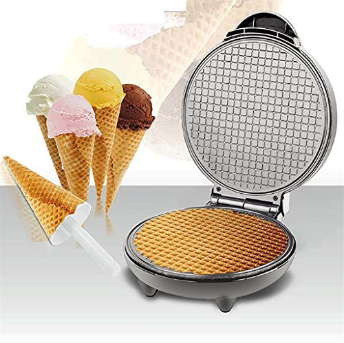 UQACHG Máquina eléctrica para Hacer Rollos de Huevo crujiente, Tortilla, sándwich, Plancha para Hornear crepé, gofres, Horno de Tortitas, máquina de Cono de Helado DIY