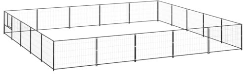 DYRJDJWIDHW hundekäfig Auto,Hunde Gitter für zuhause,hundezwinger Outdoor,Hundezwinger Schwarz 25 m² StahlEntworfen für Garten und Terrasse.