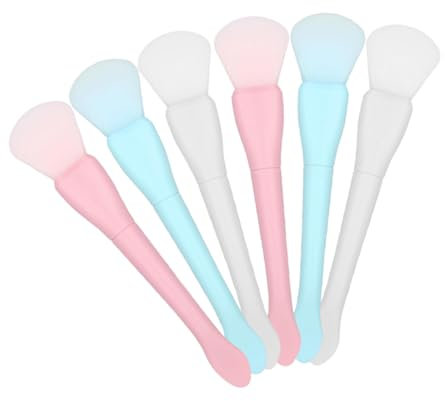 BEBEMOKO 6stücke Teiliges Silikon Gesichtsmaske Pinsel Mit Dual-end-anwendung Für Gleichmäßige Auftragen Von Sanfte Und Ergonomische Handhabung Für Mühelose Hautpflege