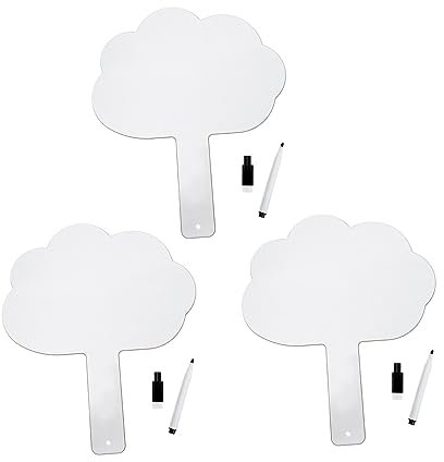 LALAFINA 3sets Boys and Girls Easel Stand Whiteboard Boy Girl's Graffiti Board Handle Dry Erase Paddles
