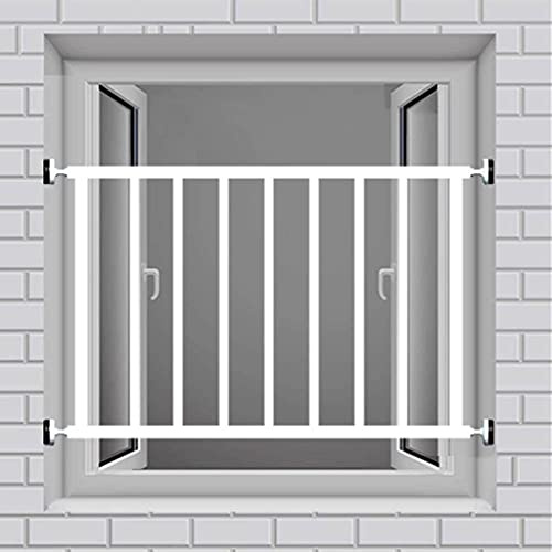 Cancello di protezione per finestre, griglia di sicurezza, 50 – 130 cm di larghezza, per bambini, bambini, animali domestici, barriera di sicurezza domestica senza installazione di perforazioni,
