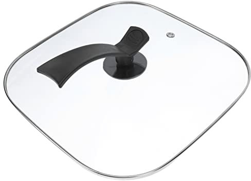 TOPPERFUN Tapa Transparente Cuadrada Para Olla Eléctrica De Vidrio Templado Multiusos y Resistente Cubierta Vertical Para Sartén Eléctrica De Adecuada Para Cocinas Domésticas