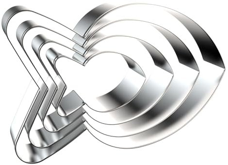 Goldfish Cookie Cutter Set - 5 inch, 4 inch, 3 inch, 2 inch - 4 Piece Simple Fish Cookie Cutters Shapes Molds - Stainless Steel