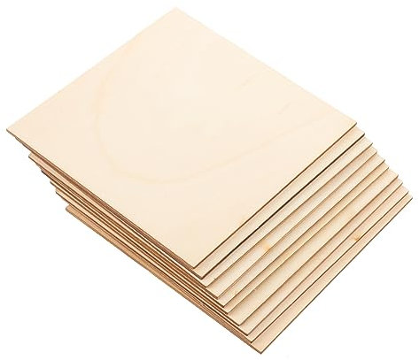 FONDOTIN 10stücke Holzquadrate Zum Basteln Unfertige Holzrohlinge Quadratische Holzstücke Für Diy-projekte Holzplatte Für Handwerk Holzquadrate Zum Schnitzen Und Dekorieren
