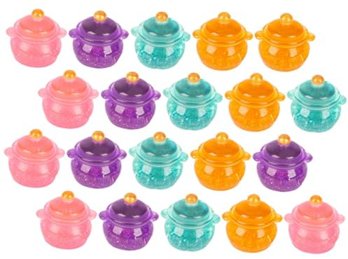 GARIOUANS 20Pcs Educational Mini Cookwares Kitchen Mini Cookers for Imaginative Play Pots for Pretend Cooking and Dollhouse Decoration