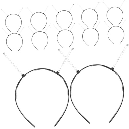 Beatifufu 12 Stück Selbstgemacht Stirnbänder mit Federmechanismus Kunststoff Haarreifen für Damen Sicherer Sitz Modisch und Praktisch für Verschiedene Anlässe