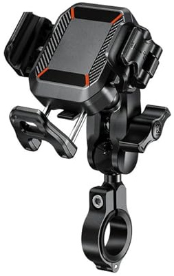 Motorcykelgaffelstamtelefonfäste Med Vibrationsdämpare Stöldskyddande Motorcykelmobilhållare 1s Låsfrigöring 5,4-7,2