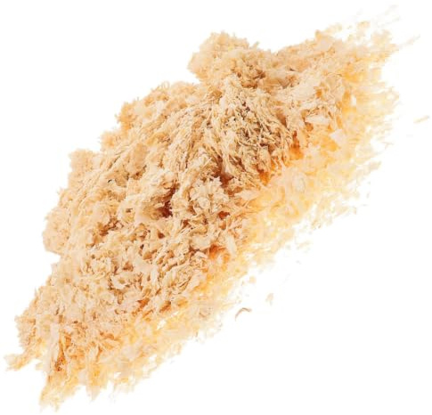 jojofuny Natural Wood Shavings with Absorbent and Smell Control Features Pet Bedding 500g Khaki Wood Chips for Small Animals and Rabbits for Sleeping Environment and Pet Warmth