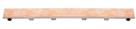 Schluter Kerdi-Line Frameless Grate Assembly for Ceramic & Stone Tiles - Use with Center Outlet Channel Body - Tile Design, 60 Length - KL1DRE150