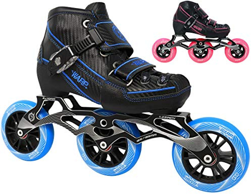 Warp Children's Inline Speed Skates - Adjustable Kids Rollerskates - Roller Skate Blades for Boys and Girls - Indoor and Outdoor Childrens Roller Skates - Size Adjustable Comfort (Pink, Small)
