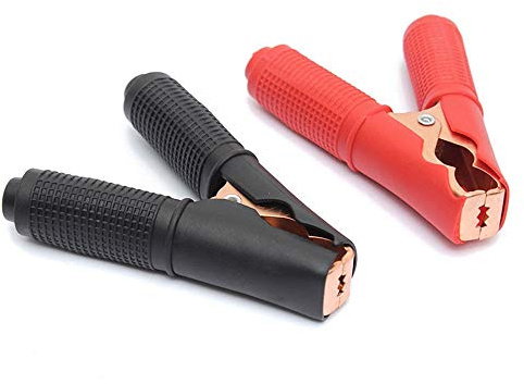 BE-TOOL pinza de cocodrilo BE-TOOL pinza de cocodrilo, abrazaderas grandes, 2 unidades, rojo + negro para coche, proyectos eléctricos, comprobador de voltaje
