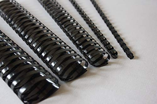 Bind2go Binderücken, A5, 100 x 14 Ringe, 16 mm, Schwarz