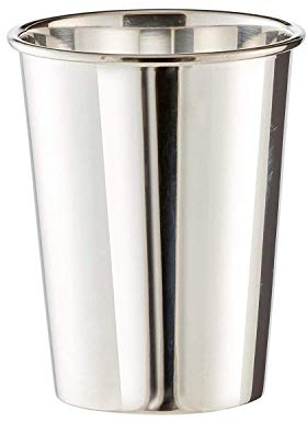 Brillibrum Design Trinkbecher versilbert Anlaufgeschützt Silberbecher personalisiert Taufbecher mit Wunschgravur Gourmet Becher Kinderbecher (Höhe: 9cm (Gravur bis 30 Zeichen)